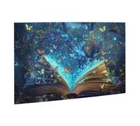 Liorosa Puzzle da giardino letterario per adulti 500 pezzi, puzzle realistico di albero che cresce attraverso un libro aperto, meravigliosa immaginazione colori vivaci, montaggio pratico della tua
