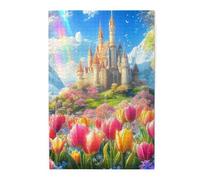 Liorosa Puzzle di castelli di fiori per adulti 1000 pezzi, bellissimi edifici come fiabe, pezzi si adattano perfettamente, divertiti a risolvere puzzle con la famiglia e gli amici