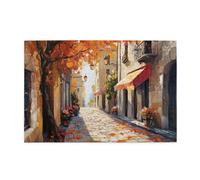 Liorosa Puzzle di città autunnale per adulti, 1000 pezzi, design retrò con vista sulla città, i pezzi si adattano perfettamente, esercitano abilità pratiche e pensiero, opere d'arte mozzafiato