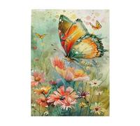 Liorosa Puzzle di farfalle da giardino per adulti 500 pezzi, acquerello arte insetti vivaci, estetica dai colori morbidi, ideale per relax e divertimento in famiglia, regalo per amici