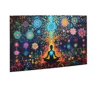 Liorosa Puzzle di fiori prismatici per adulti 500 pezzi, figura centrale radiante circondata da un fiore in fiore psichedelico, pezzi si adattano perfettamente, goditi il processo di risoluzione del