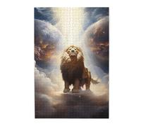 Liorosa Puzzle di leone cosmico per adulti 1000 pezzi, puzzle unico della serie di illustrazioni di animali fantasy, meravigliosa immaginazione, attività creativa hobby per adulti, regalo per amici