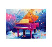 Liorosa Puzzle di pianoforte a colori per adulti, 500 pezzi, divertente design ad acquerello, esercitare abilità pratiche e pensiero, ideale per rilassarsi e mostrare per gli appassionati di puzzle