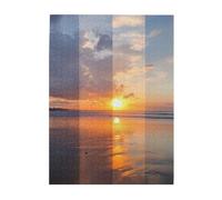 Liorosa Puzzle di tramonti ritardati per adulti 500 pezzi, tramonti sulla spiaggia in momenti diversi, sfida a te stesso, goditi il processo di risoluzione del puzzle con la tua famiglia e regalalo