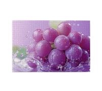 Liorosa Puzzle di uva fresca per adulti 1000 pezzi, frutti ricoperti di rugiada con effetto dinamico spruzzi d'acqua, ogni pezzo è unico, adatto per la ricreazione in famiglia, per gli amanti della
