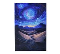 Liorosa Puzzle di valzer celeste per adulti 1000 pezzi, cielo stellato nel deserto, design vivace e unico, adatto per serate di giochi di festa, goditi il processo di risoluzione dei puzzle