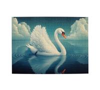 Liorosa Puzzle elegante del lago dei cigni per adulti 500 pezzi, puzzle in legno con estetica classica vintage, ideale per serate di gioco, rilassati e goditi il divertimento di risolvere i puzzle