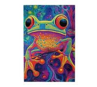 Liorosa Puzzle fantasy rana psichedelica per adulti 1000 pezzi. Ogni pezzo un portale per un mondo vivido e astratto, adatto per feste serate di gioco e ricreazione in famiglia