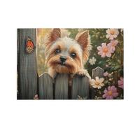 Liorosa Puzzle giocoso con cane e farfalla da 1000 pezzi per adulti, design ispirato alla natura per gli amanti del puzzle, estetica dai colori morbidi, adatto per la ricreazione in famiglia e