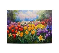 Liorosa Puzzle impressionista fiore per adulti 500 pezzi, arte in legno con fiori in oro ora, splendida opera d'arte, rilassati e goditi il divertimento di risolvere puzzle