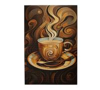 Liorosa Puzzle in legno da 1000 pezzi - Serenity Steaming Coffee, sfida a te stesso, rilassati e goditi il divertimento di risolvere puzzle, puzzle difficili difficili difficili impegnativi per adulti