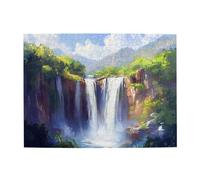 Liorosa Puzzle in legno da 500 pezzi per adulti con paesaggio a cascata, regalo per gli amanti della natura, hobby esplorativi e sfide, montaggio pratico della tua decorazione per la casa