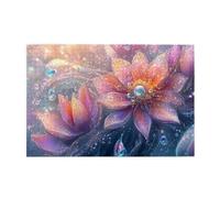 Liorosa Puzzle per adulti 1000 fiori di rugiada, illustrazioni ravvicinate uniche, meraviglioso design vibrante, esercitare abilità pratiche e pazienza di pensiero, per gli amanti dei fiori