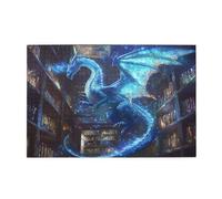 Liorosa Puzzle per adulti 1000 pezzi Archivi mitici, drago luminoso con ali tra scale a chiocciola, pezzi di puzzle in legno stravaganti, piacere alleviare lo stress, regalo per un amico