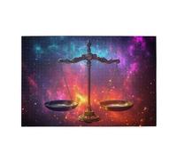 Liorosa puzzle per adulti 1000 pezzi armonia universale, sfondo nebulosa colorato, classica bilancia vintage, sfida a te stesso, dimentica i problemi della vita, goditi il processo di risoluzione del