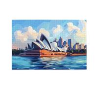 Liorosa Puzzle per adulti 1000 pezzi astratto porto di Sydney, unico e bello, hobby e sfide esplorative, montaggio pratico della tua decorazione per la casa, pezzi si adattano perfettamente insieme