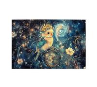 Liorosa Puzzle per adulti 1000 pezzi corista celeste, uccello giallo con aureola di fiori in galattico, puzzle stravagante in legno, meravigliosa immaginazione, regali per amici e familiari