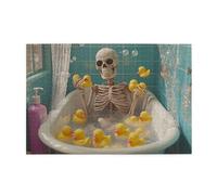 Liorosa puzzle per adulti 1000 pezzi divertente scheletro da bagno, pezzi si adattano perfettamente, attività creative hobby per adulti, piacere sia corpo che mente, goditi il processo di risoluzione