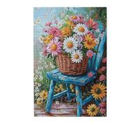 Liorosa Puzzle per adulti 1000 pezzi esplosione di colori, fiori selvatici a bizzeffe in un cestino rustico. Ogni pezzo contiene un petalo di gioia, ideale per creare un affascinante punto focale
