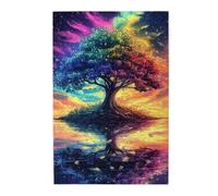 Liorosa Puzzle per adulti 1000 pezzi incantevole albero arcobaleno riflesso nelle acque. Colori vivaci, meravigliosa immaginazione, puzzle adatto per intrattenere con la famiglia durante le vacanze