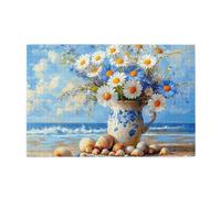 Liorosa puzzle per adulti 1000 pezzi marini e fiori, petali delicati e conchiglie, pezzi si adattano perfettamente, design vivace e unico, montaggio pratico della tua decorazione domestica arte murale