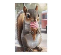 Liorosa Puzzle per adulti 1000 pezzi Squirrel Sweet Escape, arte animale in legno di alta qualità, vivace e unico, adatto per feste serate di gioco e ricreazione in famiglia, per gli appassionati di