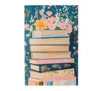 Liorosa Puzzle per adulti 1000 pezzi stravagante pila di libri e fiori, affascinante puzzle in legno natura morta per adulti, estetica dai colori morbidi, divertiti a risolvere puzzle con la famiglia