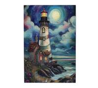 Liorosa Puzzle per adulti 1000 pezzi Tempesta e tranquillità, un viaggio di puzzle in legno attraverso nuvole contorte e calore di Beacon, meravigliosa immaginazione, splendida opera d'arte, regali