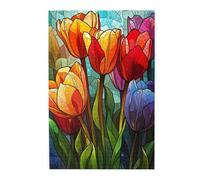 Liorosa Puzzle per adulti 1000 pezzi tulipani macchiati - valzer di vetro, meravigliosa immaginazione, piacere sia corpo che mente, impossibile difficile difficile impegnativo puzzle per adulti, per