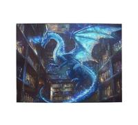 Liorosa Puzzle per adulti 500 pezzi Archivi mitici, drago incandescente con ali tra le scale a chiocciola, pezzi di puzzle in legno stravaganti, sollievo dallo stress, regalo per gli amici