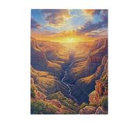 Liorosa Puzzle per adulti 500 pezzi Discesa divina, ultimi raggi sole illuminano antiche pareti rocciose nella valle, bellissimo capolavoro del deserto, goditi il processo di risoluzione del puzzle
