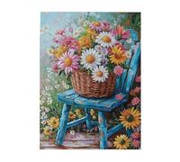Liorosa Puzzle per adulti 500 pezzi esplosione di colori, fiori selvatici a bizzeffe in un cestino rustico. Ogni pezzo contiene un petalo di gioia, ideale per creare un affascinante punto focale