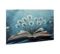 Liorosa Puzzle per adulti, 500 pezzi, libro dei desideri, libro con dente di leone galleggiante nel cielo ad acquerello, fantasia letteraria in legno, ideale per relax e divertimento in famiglia