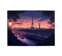 Liorosa Puzzle per adulti, 500 pezzi, lo scenario serale di Parigi, perfetto per godersi puzzle con la famiglia e gli amici, colori incredibilmente vivaci, impegnativo esercizio cerebrale