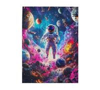 Liorosa Puzzle per adulti 500 pezzi oltre la Via Lattea, colori scoppiano galassie, navi razziali e un astronauta senza paura. Esercizio cerebrale impegnativo, opera d'arte unica per adulti