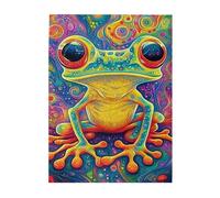 Liorosa Puzzle per adulti 500 pezzi rana Symphony. Puzzle in legno con ogni pezzo unico. Ideale per aggiungere colori e stravaganza al tuo spazio, brainstorming per alleviare lo stress