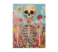 Liorosa Puzzle per adulti 500 pezzi scheletro nel paese delle meraviglie, dove la morte incontra tonalità sognanti, ogni pezzo è unico, hobby di attività creativa per adulti, regalo per amici