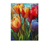 Liorosa Puzzle per adulti 500 pezzi tulipani macchiati - valzer di vetro, meravigliosa immaginazione, piacere sia corpo che mente, impossibile difficile difficile impegnativo puzzle per adulti, per
