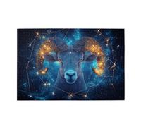 Liorosa puzzle serie zodiacale classica 1000 pezzi segno zodiacale ariete, puzzle in legno ad alta difficoltà con arte celeste, decorazione unica per la casa per gli amanti dell'astrologia, opere