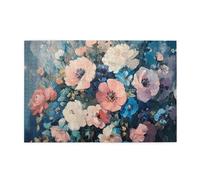 Liorosa Puzzle sinfonia floreale per adulti 1000 pezzi, vivaci fiori pastello e bianchi in giardino lussureggiante, design unico e bello, goditi il processo di risoluzione del puzzle, per gli