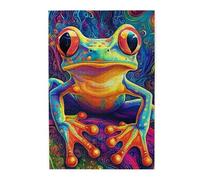 Liorosa Puzzle vibrante da 1000 pezzi a forma di rana arcobaleno in un vortice di colori. Perfetto per chi cerca una mente - Puzzle pieghevole avventura, meravigliosa immaginazione, design vivace