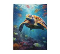 Liorosa Reef Reverie, puzzle da 500 pezzi, nuotatore tra giardini di corallo, regalo per alleviare lo stress, ogni pezzo è unico, montaggio pratico della tua decorazione per la casa, regalo per un