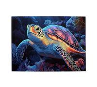 Liorosa Ritratti di tartarughe marine 500 pezzi di puzzle in legno per adulti, divertenti puzzle della serie di animali subacquei, ogni pezzo è unico, hobby e sfide esplorative, regalo per gli amanti