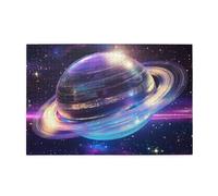 Liorosa Saturno serenata puzzle da 1000 pezzi per adulti, giganti in spettacolo di luce, puzzle in legno spazio unico, design unico e bello, attività creativa hobby per adulti