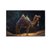 Liorosa Scena magica del deserto notturno con cammelli di pietre preziose, puzzle da 1000 pezzi per adulti, cielo stellato vibrante, regalo divertente per gli appassionati di puzzle, relax profondo