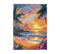 Liorosa Seashore Sonata Puzzle da 500 pezzi per adulti, il ritmo delle onde, il calore del sole e il verde delle palme. Capolavoro in legno con tonalità morbide e dettagli vivaci, regali per amici e