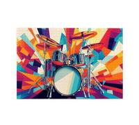 Liorosa Set di batteria colorata da 1000 pezzi di puzzle in legno per adulti, design semplice artistico, goditi il processo di risoluzione dei puzzle con la tua famiglia e regalalo agli amanti della