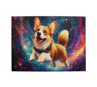 Liorosa Simpatico cucciolo di cane 500 pezzi di puzzle in legno per adulti, bella galassia cosmica e sinfonia di cuccioli, vibrante e unico, alleviare lo stress, attività divertenti per le vacanze con