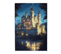 Liorosa Sleeping Kingdom - Puzzle da 1000 pezzi per adulti, castello medievale in Twilight Glow, puzzle in legno sfidante fantasy art, ideale per feste serate, regalo per amici