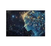 Liorosa Squisita Vergine 1000 pezzi di puzzle in legno per adulti, bella ragazza cielo stellato, classico puzzle Vergine delle dodici costellazioni, attività creativa hobby per adulti